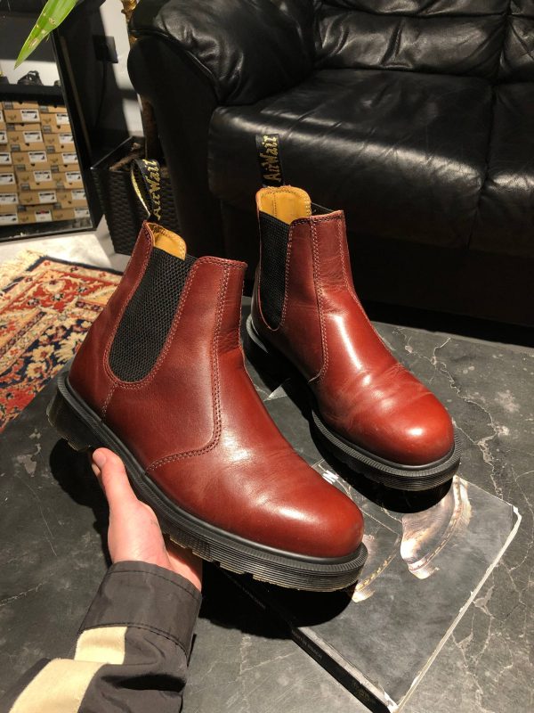 Вінтажні оригінальні Dr. Martens 2976 ‘Made in England’ - Classic Calf Burgundy (UK 9 EU 43) в чудовому стані купити в Україні