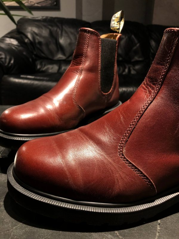Вінтажні оригінальні Dr. Martens 2976 ‘Made in England’ - Classic Calf Burgundy (UK 9 EU 43) в чудовому стані купити в Україні