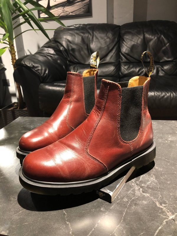 Вінтажні оригінальні Dr. Martens 2976 ‘Made in England’ - Classic Calf Burgundy (UK 9 EU 43) в чудовому стані купити в Україні