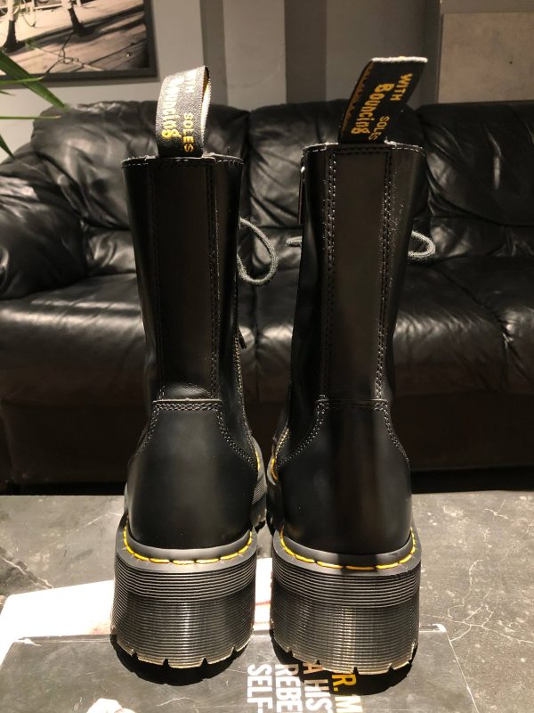 Б\у Dr. Martens Jadon Hi - Black Polished Smooth (UK 8 EU 42) в ідеальному стані, купити дешево в Україні