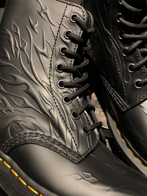Черевики Dr. Martens 1460 - Black Flame Polished Smooth (UK 4 EU 37) в ідеальному стані купити