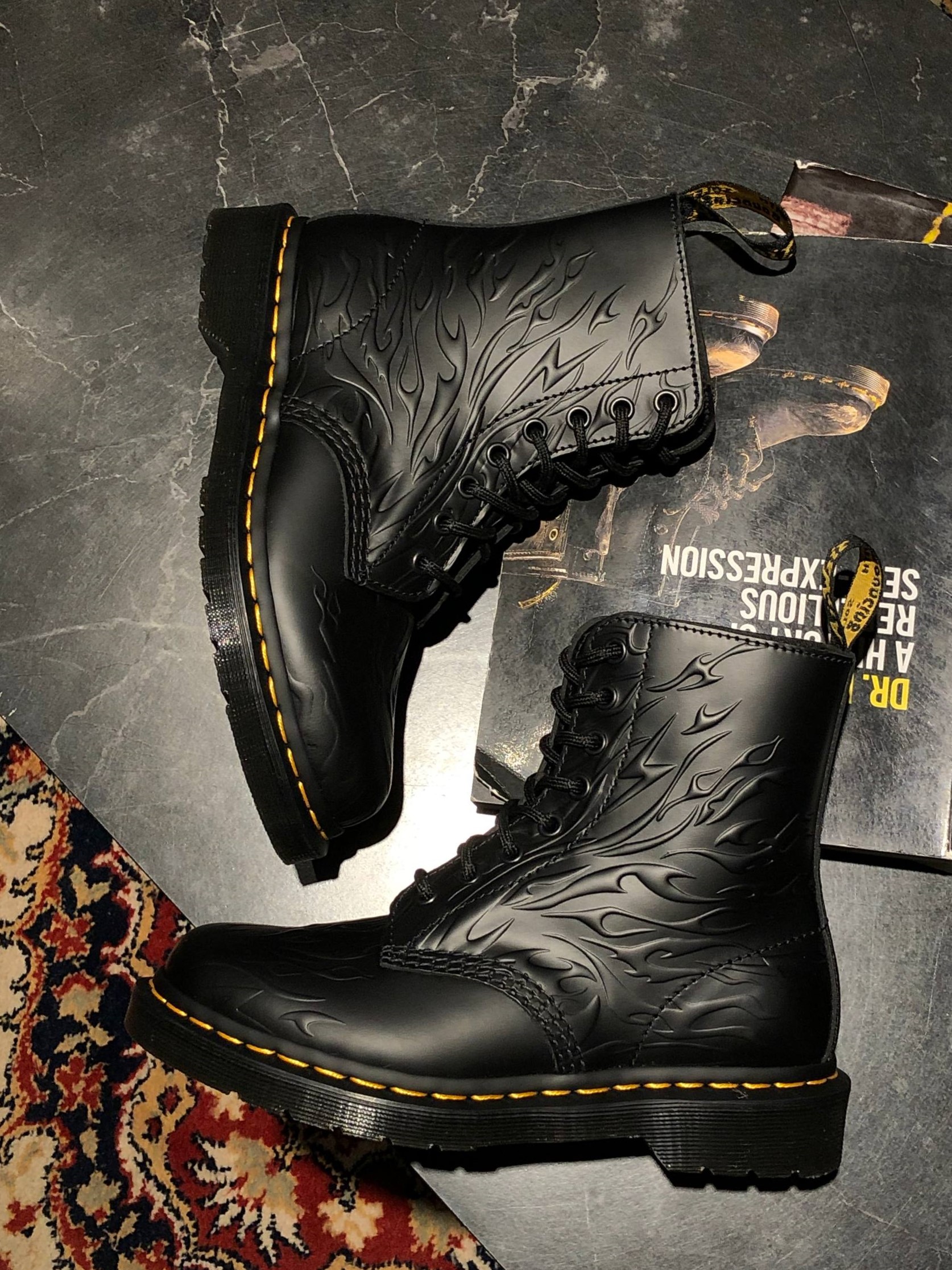 Dr. Martens 1460 - Black Flame Polished Smooth (UK 4 EU 37) (6) Черевики Dr. Martens 1460 - Black Flame Polished Smooth (UK 4 EU 37) в ідеальному стані купити