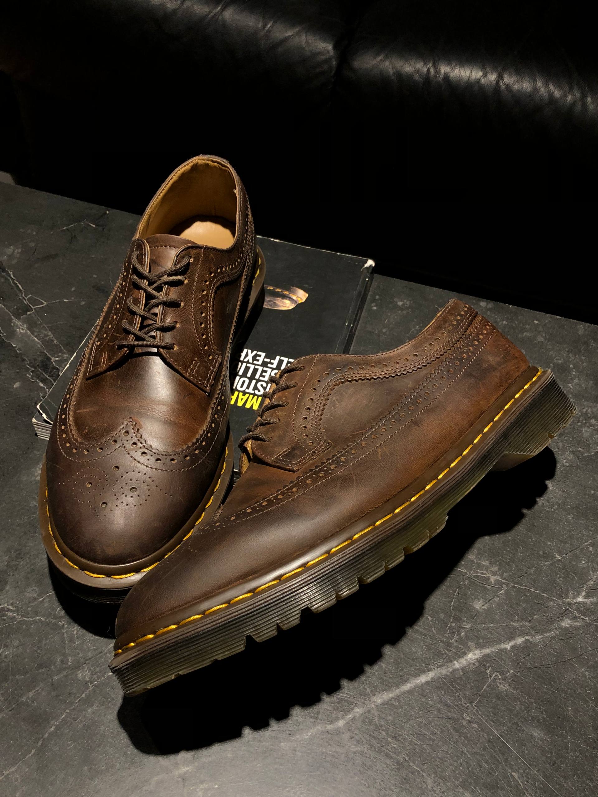 Dr. Martens 3989 YS - Gaucho Crazy Horse (UK 11 EU 46) (4) Туфлі б\у в стилі брогі Dr. Martens 3989 YS - Gaucho Crazy Horse (UK 11 EU 46) купити в Україні